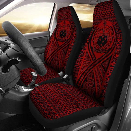 Samoa Car Seat Cover - Samoa Coat Of Arms Polynesian Tattoo Red - 9 174914 - YourCarButBetter