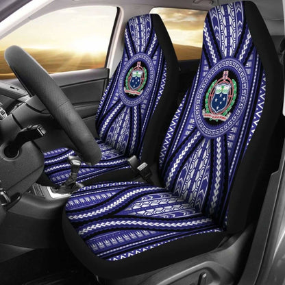 Samoa Car Seat Covers - Samoa Coat Of Arms Blue Version - 105905 - YourCarButBetter