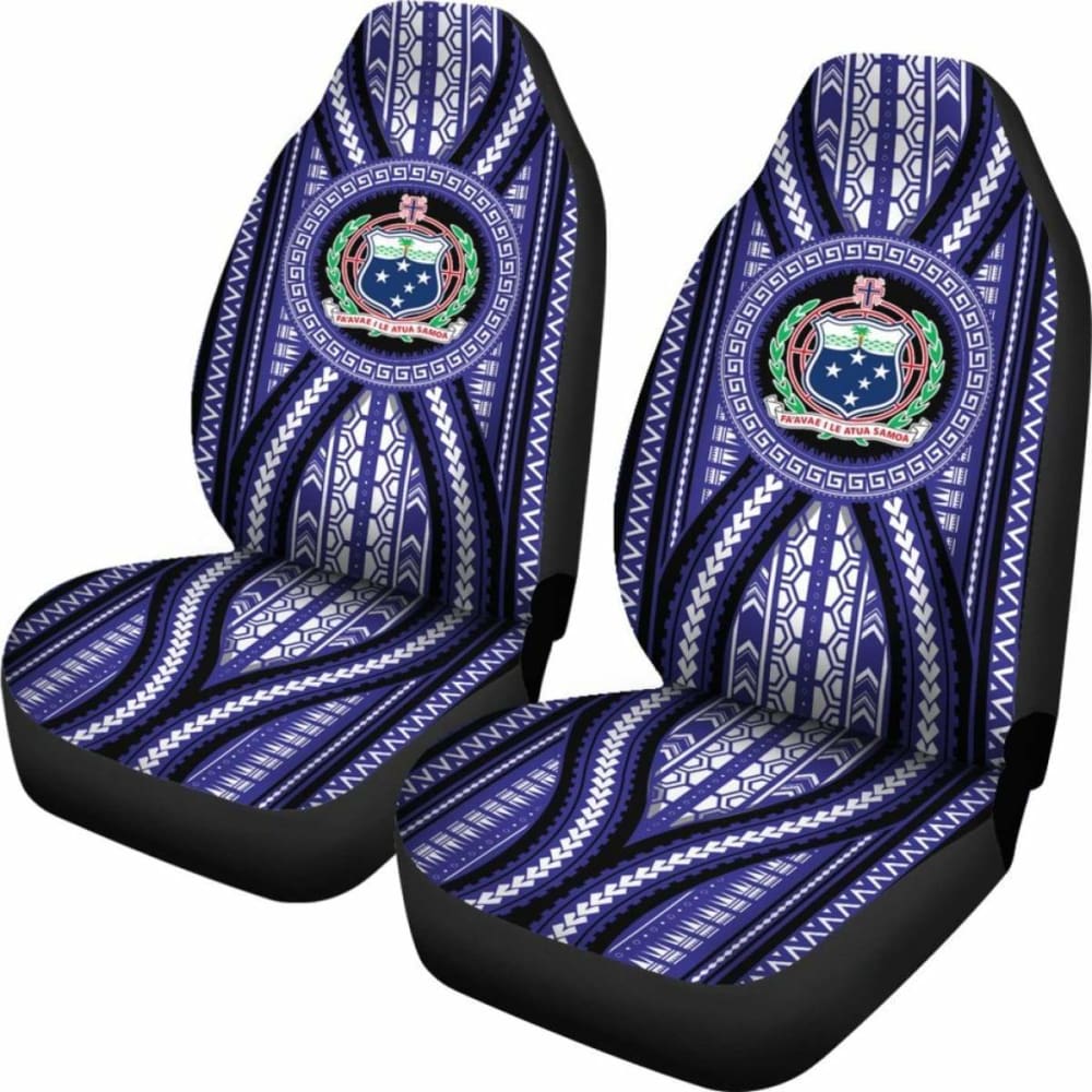 Samoa Car Seat Covers - Samoa Coat Of Arms Blue Version - 105905 - YourCarButBetter