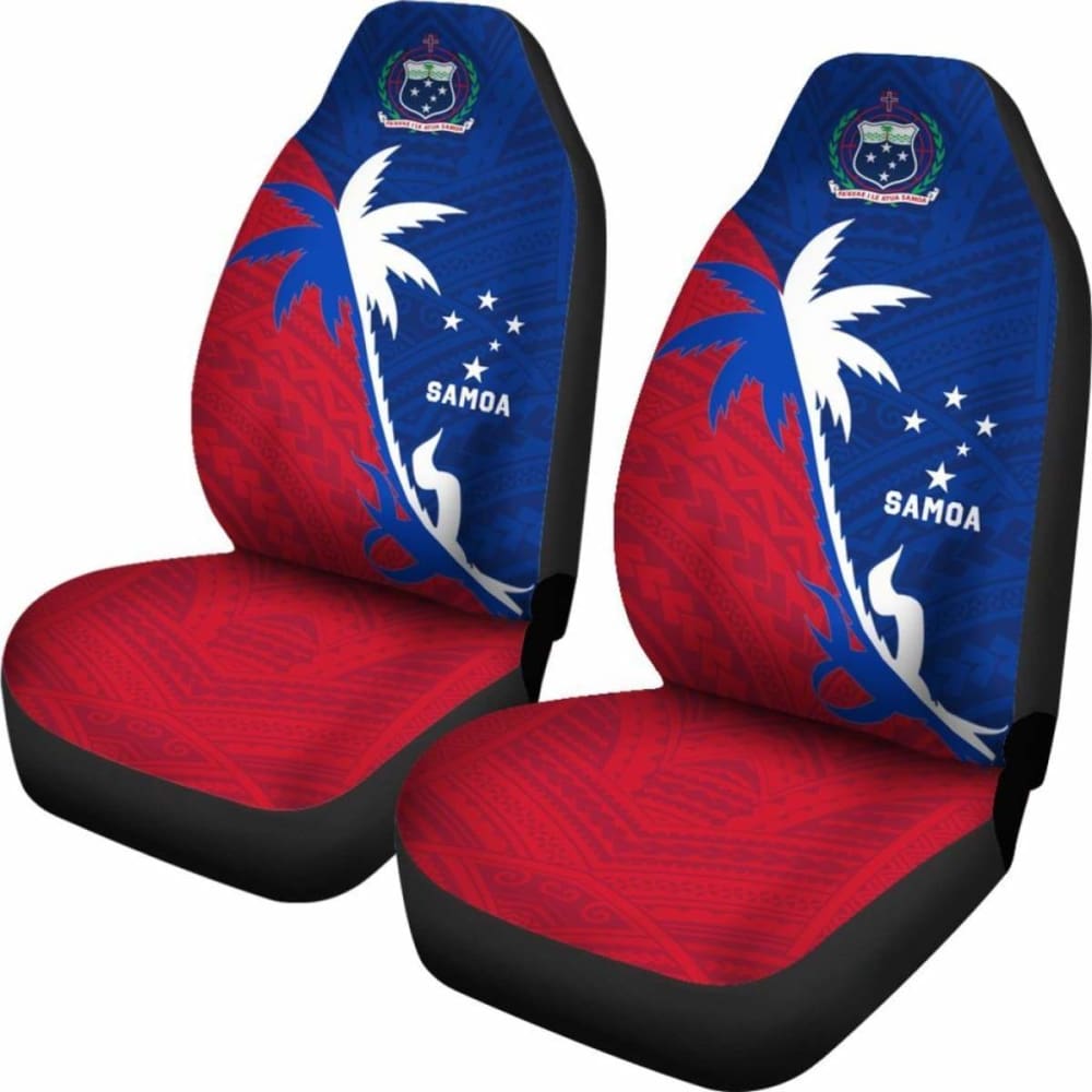 Samoa Car Seat Covers - Samoa Coat Of Arms Coconut Tree - Amazing 1 105905 - YourCarButBetter