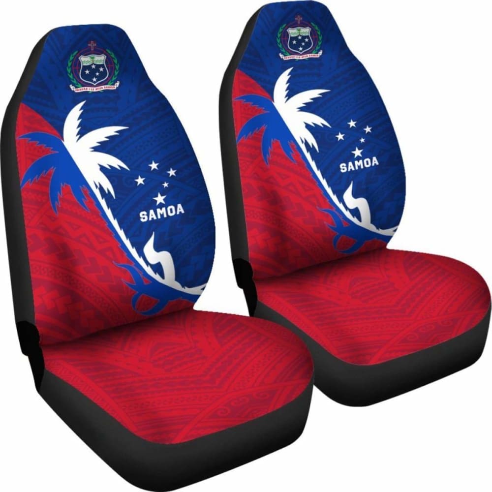 Samoa Car Seat Covers - Samoa Coat Of Arms Coconut Tree - Amazing 1 105905 - YourCarButBetter