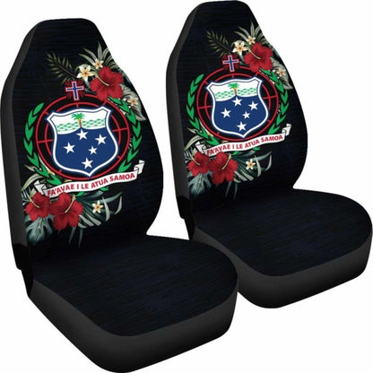 Samoa Car Seat Covers - Samoa Coat Of Arms Hibiscus - 232125 - YourCarButBetter