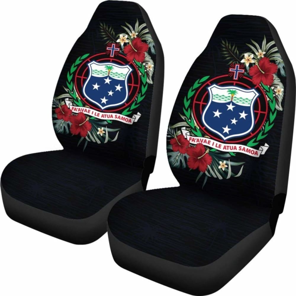 Samoa Car Seat Covers - Samoa Coat Of Arms Hibiscus - 232125 - YourCarButBetter