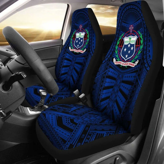 Samoa Car Seat Covers - Samoa Coat Of Arms Polynesian Multiple Blue - 105905 - YourCarButBetter