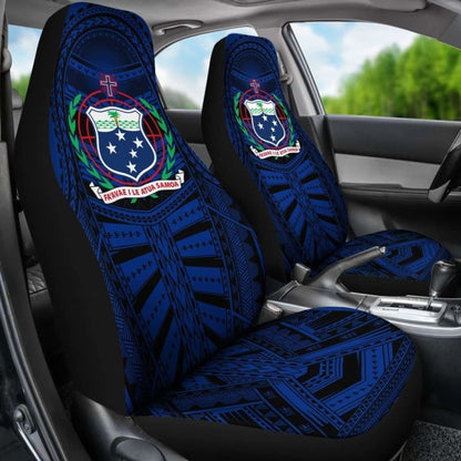 Samoa Car Seat Covers - Samoa Coat Of Arms Polynesian Multiple Blue - 105905 - YourCarButBetter