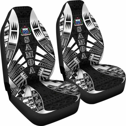 Samoa Car Seat Covers - Samoa Coat Of Arms Polynesian Tattoo Black - 9 174914 - YourCarButBetter
