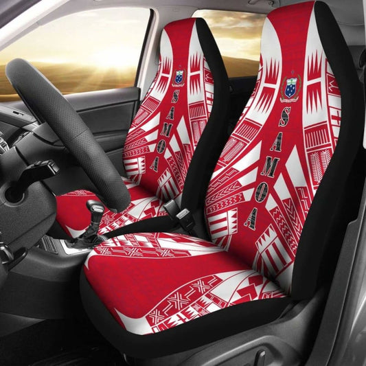 Samoa Car Seat Covers - Samoa Coat Of Arms Polynesian Tattoo Flag - 9 174914 - YourCarButBetter