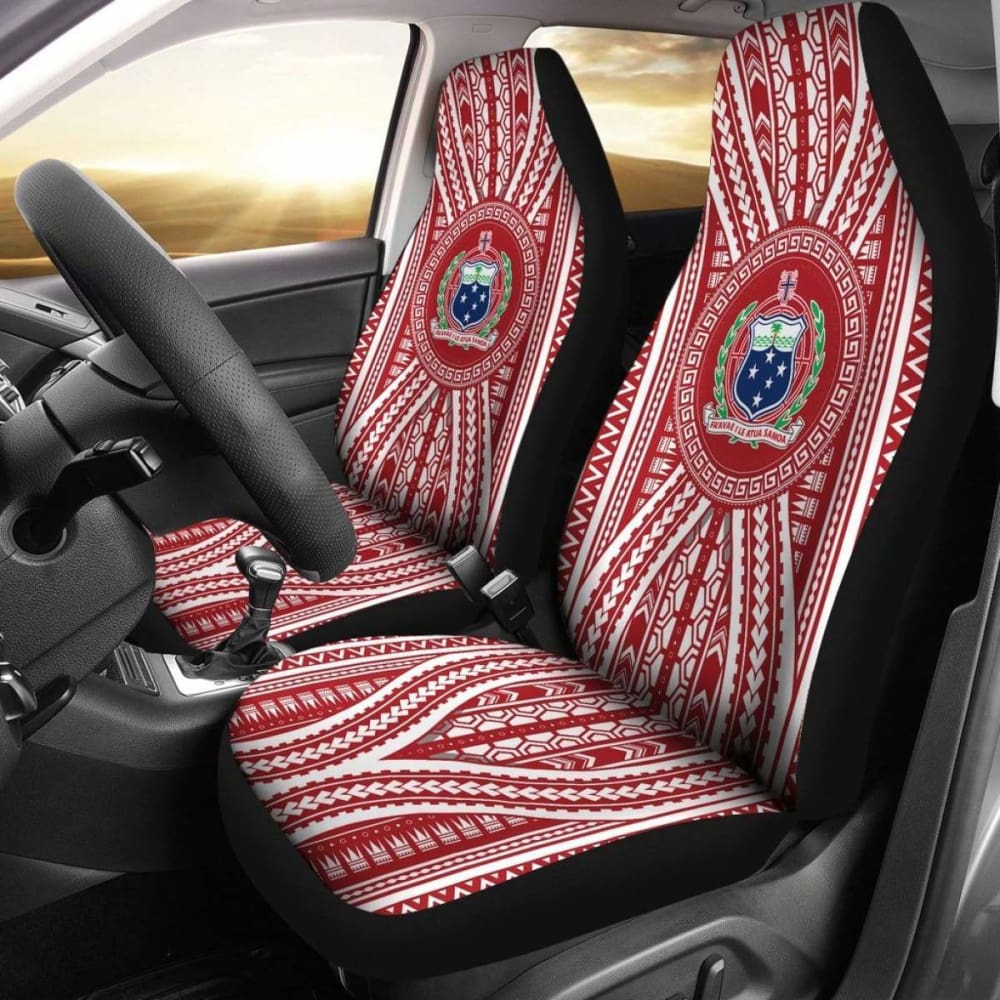 Samoa Car Seat Covers - Samoa Coat Of Arms Red Version - 105905 - YourCarButBetter