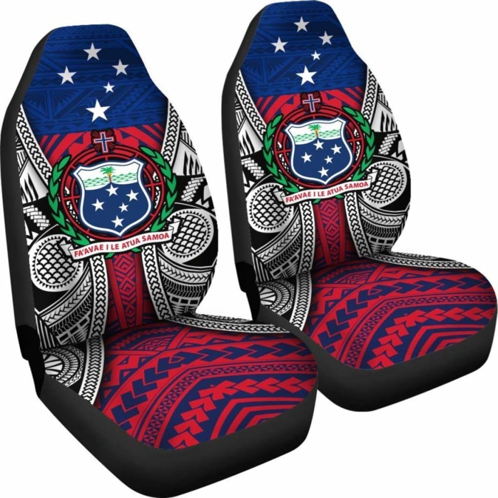 Samoa Car Seat Covers - Samoa Flag Coat Of Arms - 1 105905 - YourCarButBetter