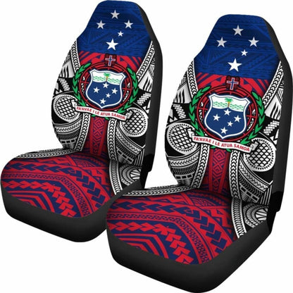 Samoa Car Seat Covers - Samoa Flag Coat Of Arms - 1 105905 - YourCarButBetter