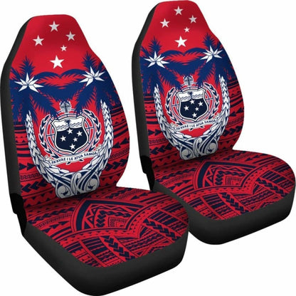 Samoa Car Seat Covers - Samoa Flag Coat Of Arms Coconut Tree - Amazing 1 105905 - YourCarButBetter