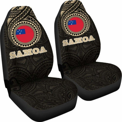 Samoa Car Seat Covers - Samoa Flag Polynesian Tattoo (Set Of Two) - 2 7 1 174914 - YourCarButBetter