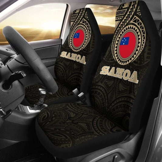 Samoa Car Seat Covers - Samoa Flag Polynesian Tattoo (Set Of Two) - 2 7 1 174914 - YourCarButBetter