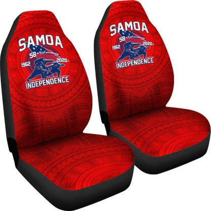 Samoa Car Seat Covers Independence Anniversary 58Th Years 105905 - YourCarButBetter