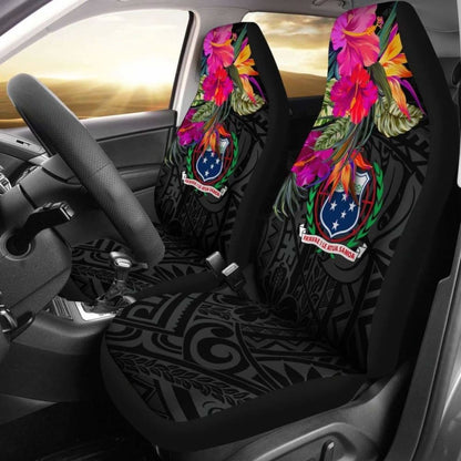 Samoa Car Seat Covers - Polynesian Hibiscus Pattern - 232125 - YourCarButBetter