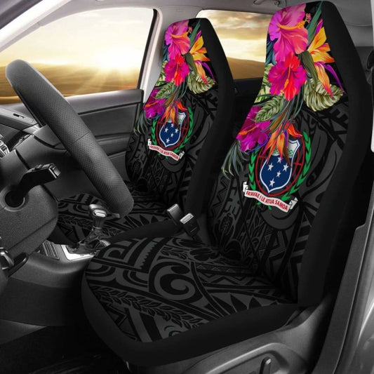 Samoa Car Seat Covers - Polynesian Hibiscus Pattern - 232125 - YourCarButBetter