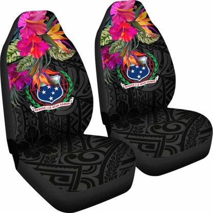 Samoa Car Seat Covers - Polynesian Hibiscus Pattern - 232125 - YourCarButBetter