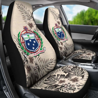 Samoa Car Seat Covers The Beige Hibiscus (Set Of Two) 7 232125 - YourCarButBetter