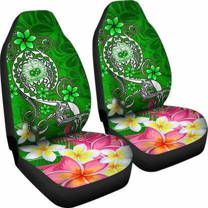Samoa Car Seat Covers - Turtle Plumeria (Green) - 091114 - YourCarButBetter
