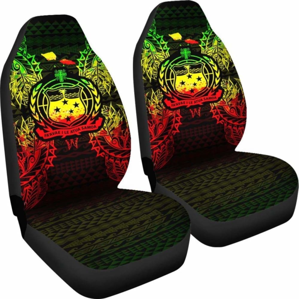 Samoa Polynesia Car Seat Cover Map Reggae 105905 - YourCarButBetter