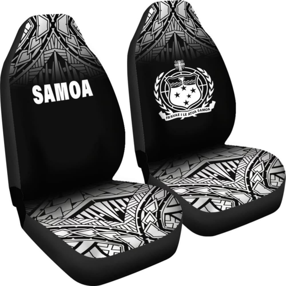 Samoa Polynesian Car Seat Covers - Black Fog - 105905 - YourCarButBetter