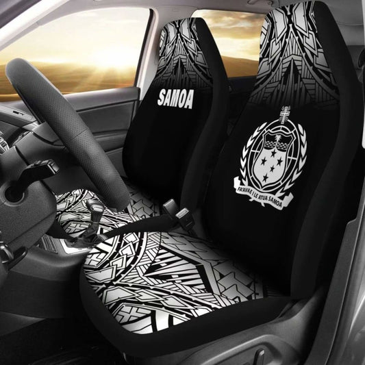 Samoa Polynesian Car Seat Covers - Black Fog - 105905 - YourCarButBetter