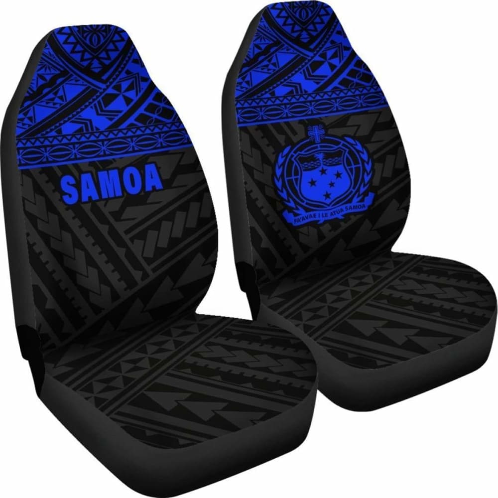 Samoa Polynesian Car Seat Covers Blue - 105905 - YourCarButBetter
