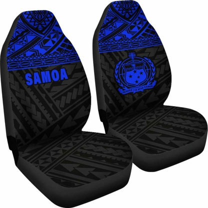 Samoa Polynesian Car Seat Covers Blue - 105905 - YourCarButBetter