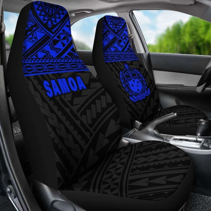 Samoa Polynesian Car Seat Covers Blue - 105905 - YourCarButBetter