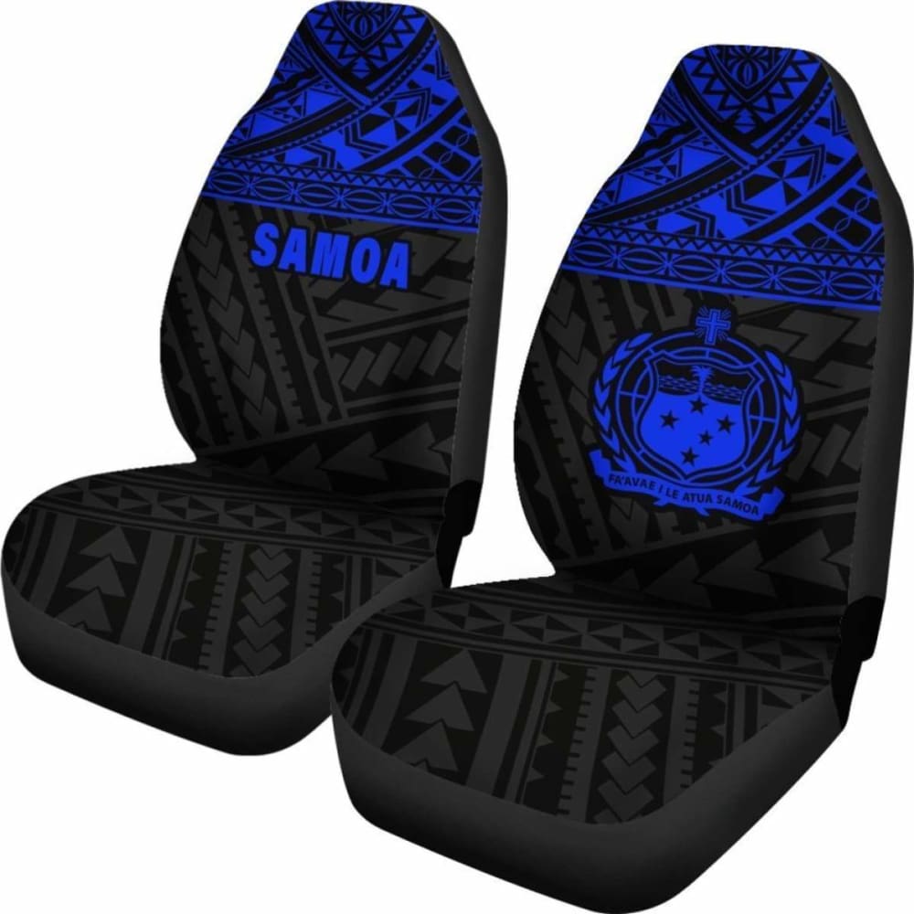 Samoa Polynesian Car Seat Covers Blue - 105905 - YourCarButBetter