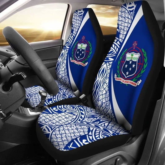 Samoa Polynesian Car Seat Covers Circle Style Amazing 105905 - YourCarButBetter