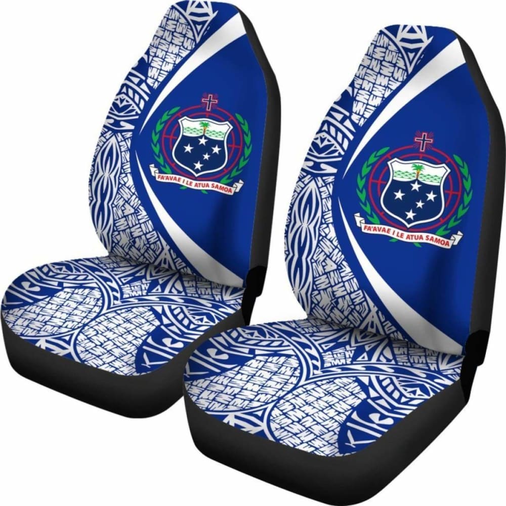 Samoa Polynesian Car Seat Covers Circle Style Amazing 105905 - YourCarButBetter