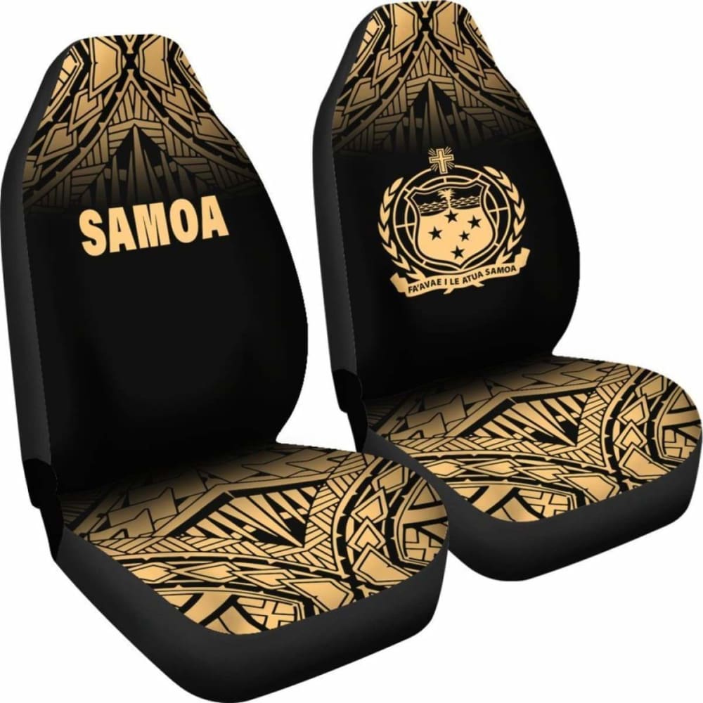 Samoa Polynesian Car Seat Covers - Gold Fog - 105905 - YourCarButBetter
