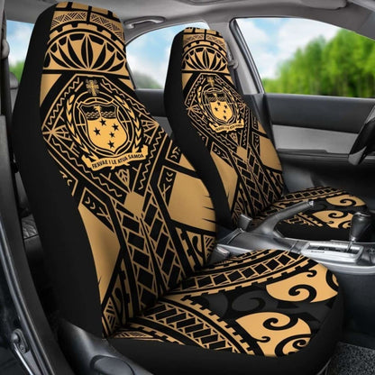 Samoa Polynesian Car Seat Covers - Samoa Gold Seal With Polynesian Tattoo - 174914 - YourCarButBetter