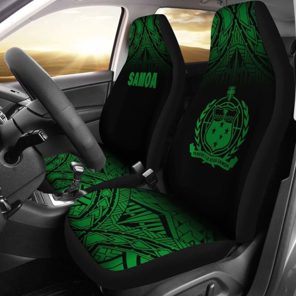 Samoa Polynesian Car Seat Covers - Green Fog - 105905 - YourCarButBetter