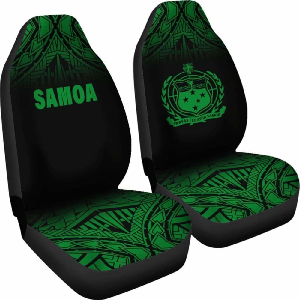 Samoa Polynesian Car Seat Covers - Green Fog - 105905 - YourCarButBetter