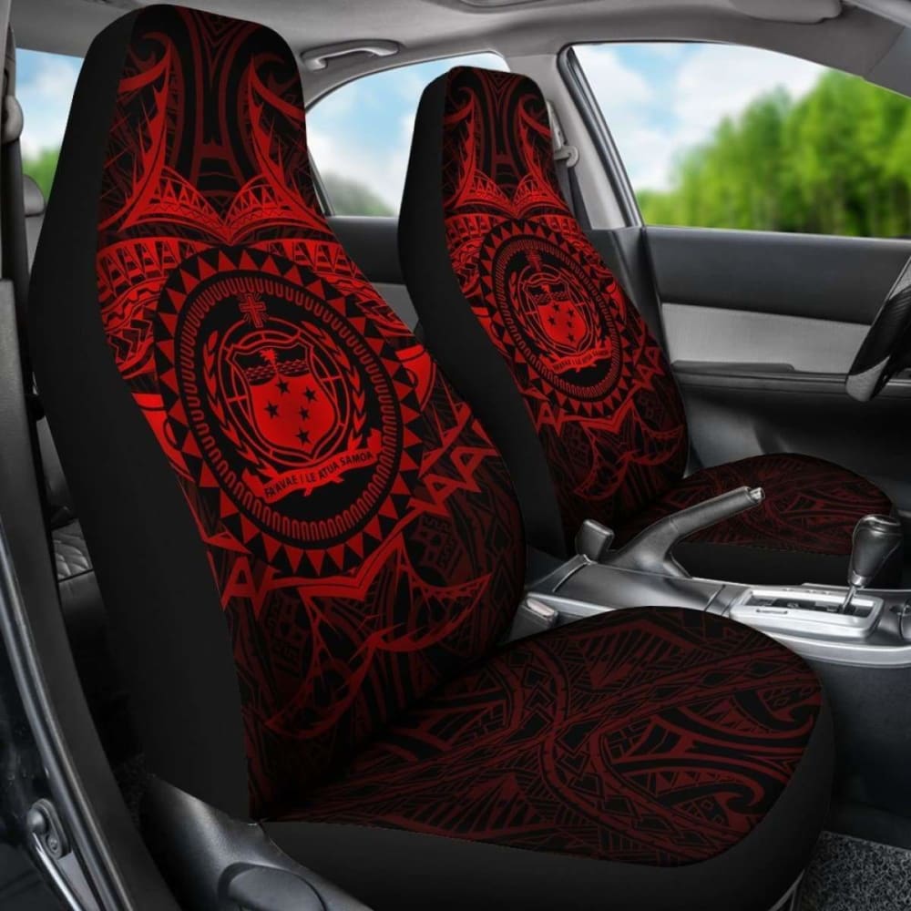 Samoa Polynesian Car Seat Covers - Samoa Red Seal - 18 105905 - YourCarButBetter