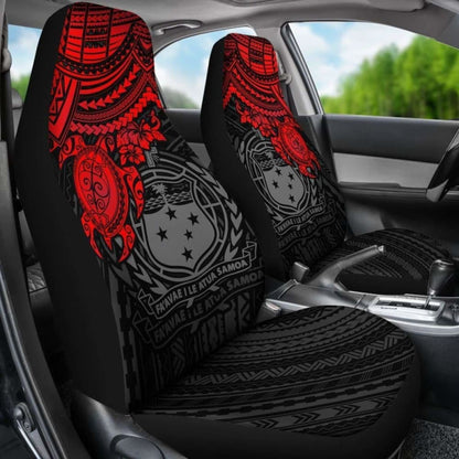 Samoa Polynesian Car Seat Covers - Red Turtle - Amazing 091114 - YourCarButBetter
