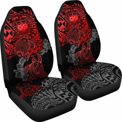Samoa Polynesian Car Seat Covers - Red Turtle Flowing - Amazing 091114 - YourCarButBetter