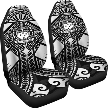 Samoa Polynesian Car Seat Covers - Samoa White Seal With Polynesian Tattoo - 174914 - YourCarButBetter
