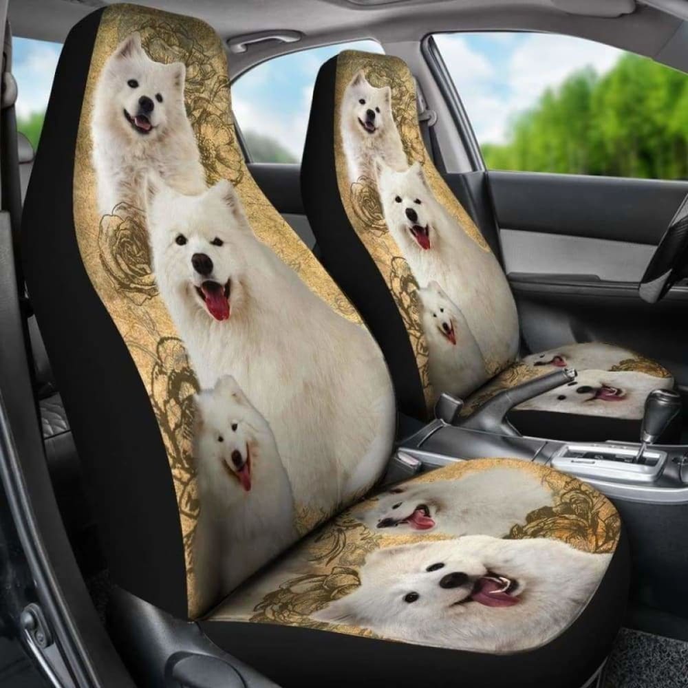 Samoyed Dogs Pets Animals Car Seat Covers 090629 - YourCarButBetter