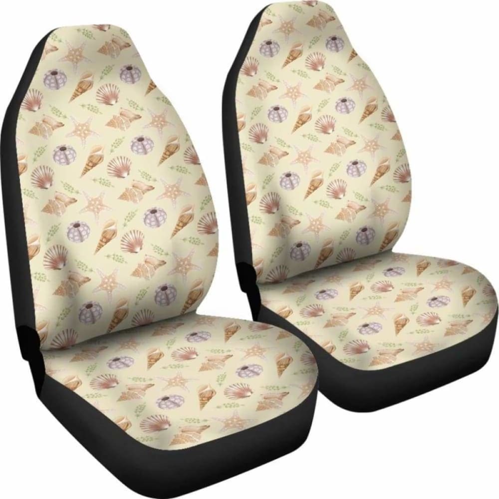 Sand With Sea Shell Pattern Car Seat Covers 174914 - YourCarButBetter