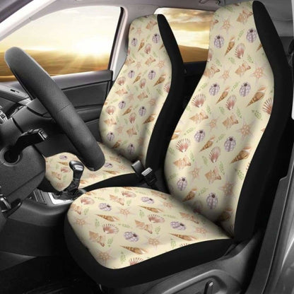 Sand With Sea Shell Pattern Car Seat Covers 174914 - YourCarButBetter