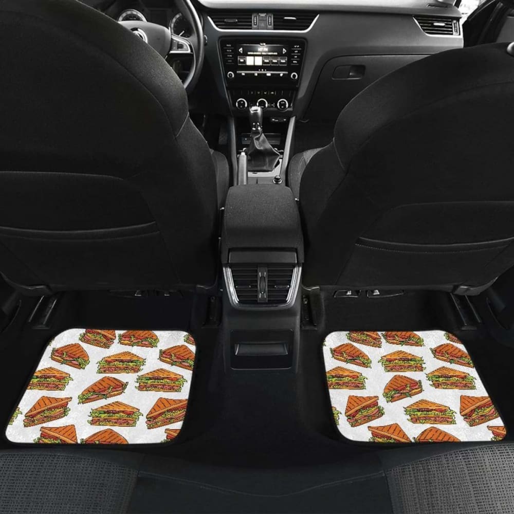 Sandwich Pattern Print Design 02 Front And Back Car Mats 160830 - YourCarButBetter