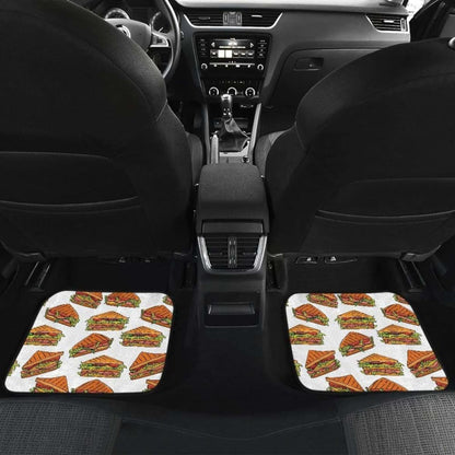 Sandwich Pattern Print Design 02 Front And Back Car Mats 160830 - YourCarButBetter