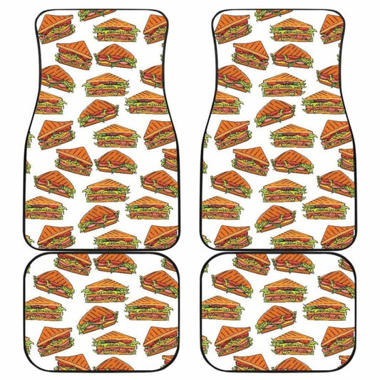 Sandwich Pattern Print Design 02 Front And Back Car Mats 160830 - YourCarButBetter