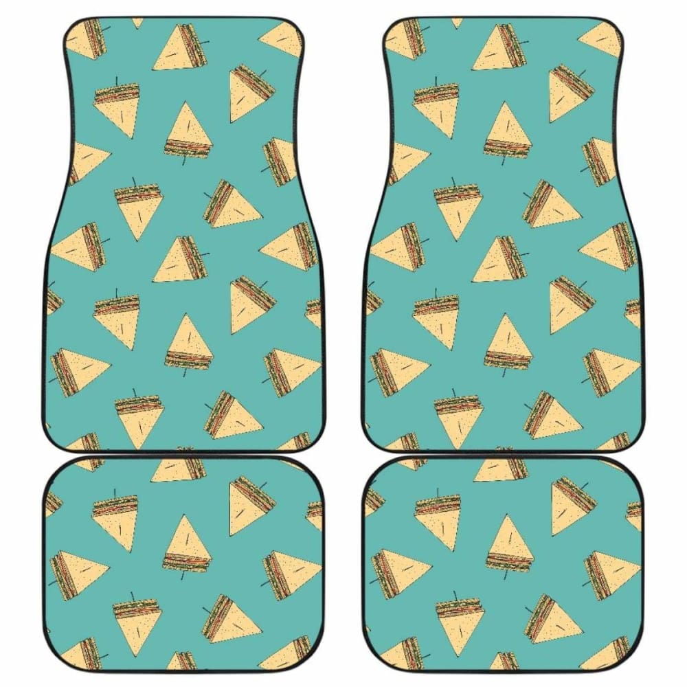 Sandwich Pattern Print Design 03 Front And Back Car Mats 160830 - YourCarButBetter