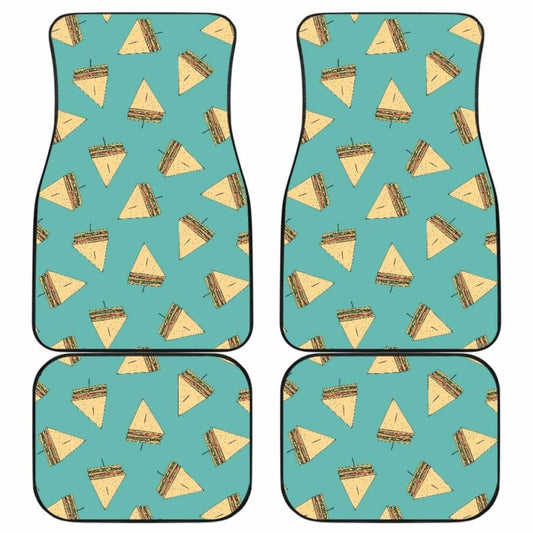 Sandwich Pattern Print Design 03 Front And Back Car Mats 160830 - YourCarButBetter