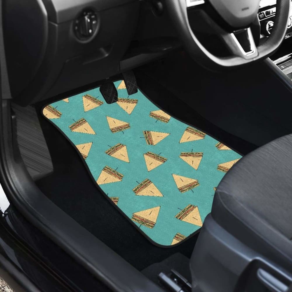 Sandwich Pattern Print Design 03 Front And Back Car Mats 160830 - YourCarButBetter
