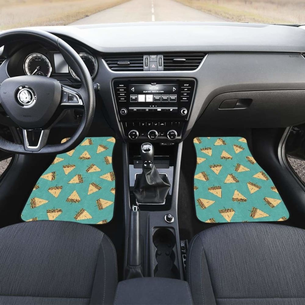Sandwich Pattern Print Design 03 Front And Back Car Mats 160830 - YourCarButBetter